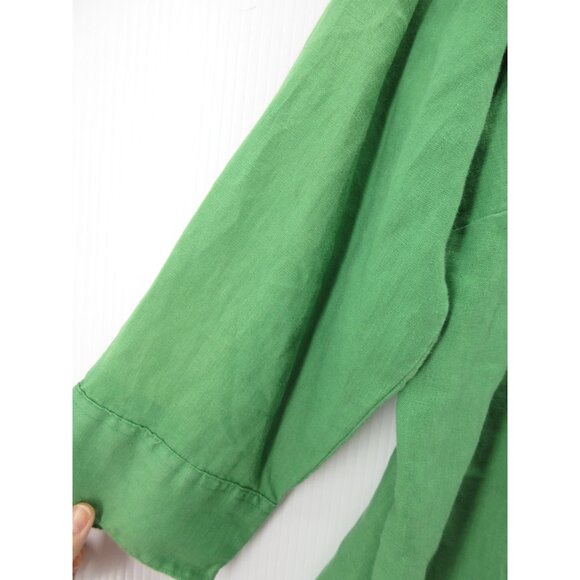 LL Bean Top Large Linen Shirt Button Up Woven Summer Resortwear * - Picture 3 of 12